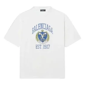 Varsity-Logo-T-Shirt, mittlere Passform «Weiss» 612966TLV891375