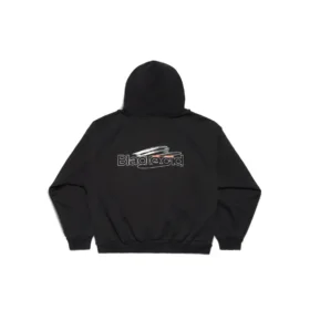 Von KI generierter Hoodie «Black White» 767877TQVF99034