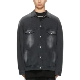 Washed Denim Jacke Large Fit «Black» 662772TKVG51000