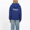 Weiter Baumwoll-Hoodie Blau 578135TIV531195