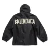Windjacke mit Kapuze im Tape Type «Black» 738762TLO251000