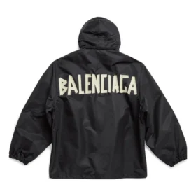 Windjacke mit Kapuze im Tape Type «Black» 738762TLO251000