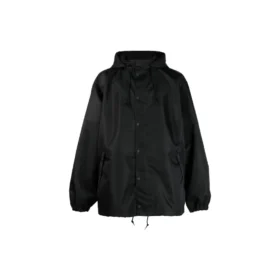 Windjacke mit Kapuze im Tape Type «Black» 738762TLO251000