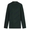 Wollpullover mit Rundhalsausschnitt und durchgehendem Logo «Dark Green» 657400T15673050