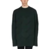 Wollpullover mit Rundhalsausschnitt und durchgehendem Logo «Dark Green» 657400T15673050