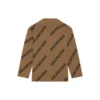 Wollpullover mit Rundhalsausschnitt und durchgehendem Logo «Hellbraun» 657401T32002900
