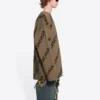 Wollpullover mit Rundhalsausschnitt und durchgehendem Logo «Hellbraun» 657401T32002900