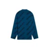 Wollpullover mit Rundhalsausschnitt und durchgehendem Logo «Petrol Blue» 657400T15672470