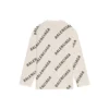 Wollpullover mit Rundhalsausschnitt und durchgehendem Logo «White» 657401T32009054