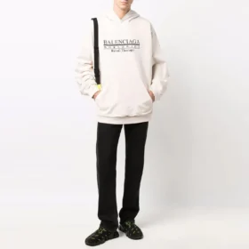Worldwide Logo Popover-Hoodie «Chalky White Black» 674986TLVA99054