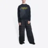 Worldwide Retail Therapy Rundhals-Sweatshirt «Washed Black Yellow» 676629TLVA91361