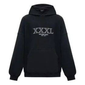 XXXL Oversized-Hoodie zum Überziehen «Schwarz-Weiss» 713677TNVD91070