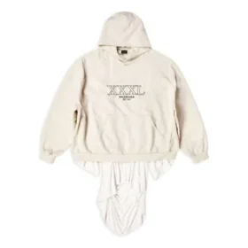 XXXL T-Shirt-Hoodie mit Aufnähern, Oversize «Ecru» 720406TNVD99784