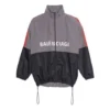 Zweifarbige Shell-Jacke mit Logo-Print «Grey» 534317TDO051408